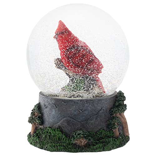 Spring Blossom Cardinals 100Mm Musical Snow Globe Plays Tune Wonderful World #TOP2