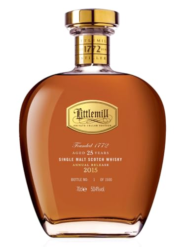 Littlemill Annual 2015 Release 25 Years Old Privat Cellar Edition 50,4% Vol. 0,7L In Holzkiste + Miniatur 0,05L