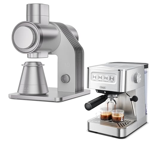 Image of Gevi VelPro 400 Single Dose Coffee Grinder + 20 Bar Espresso Machine High Pressure with Milk Frother Steam Wand