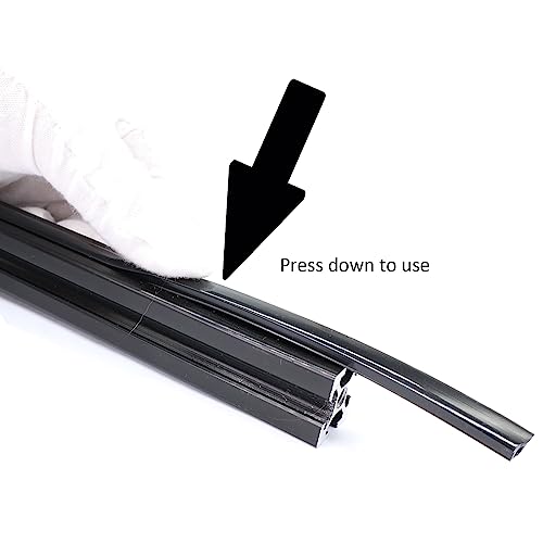 Image of 6 Meter 1010 2020 Aluminum Extrusion T Slot Cover Seal Dust Strip Bracket Insert Channel Filler for 6mm 80 20 10 Series 2040 1 inch V Slot Extruded Aluminum Rail Profile Accessories Hardware Black
