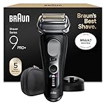 Braun Series 9 PRO+ Electric Shaver, 5 Plus 1 Ultra Thin Precision Blades, Pro SensoAdapt, Up to 60 min, Charging Stand, Wet & Dry Foil Razor for Men, 9610SI, Black