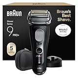 Braun Series 9 PRO+ Electric Shaver, 5 Plus 1 Ultra Thin Precision Blades, Pro SensoAdapt, Up to 60 min, Charging Stand, Wet & Dry Foil Razor for Men, 9610SI, Black