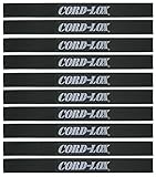 Cord-Lox Closed-Loop Series Cable Ties - Reusable Cable Straps for A/V, Musicians, Stage and Industrial Uses, Cable Organizer for Electric Cables, Fabricated in USA (Black, 10 x 1 inch, 10 pack)