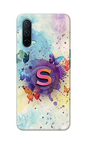 Image of PRINTFIDAA� Printed Hard Back Cover Case for OnePlus Nord CE 5G Back Cover (Alphabet S) -2808