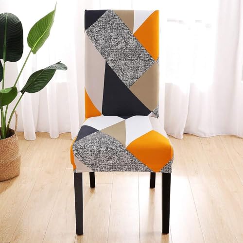Image of P-PLUS INTERNATIONAL Chair Cover Set of 2 for Office, Dining, Wing Seat - Back and Seat Covers