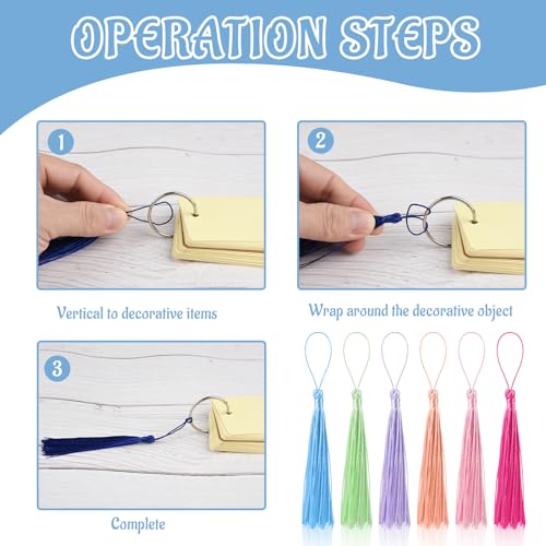 Image of 100 Pcs Bookmark Tassels Bulk 20 Colors Soft Craft Silky Handmade Mini Tassels for Jewelry Making with Loops for DIY Craft Accessory Dress Decoration