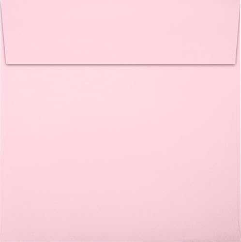Miniatura 2 de Sobres cuadrados  Sobres autosellantes para notas de agradecimiento, tarjetas, invitaciones, anuncios con cáscara y prensa  80lb rosa caramelo