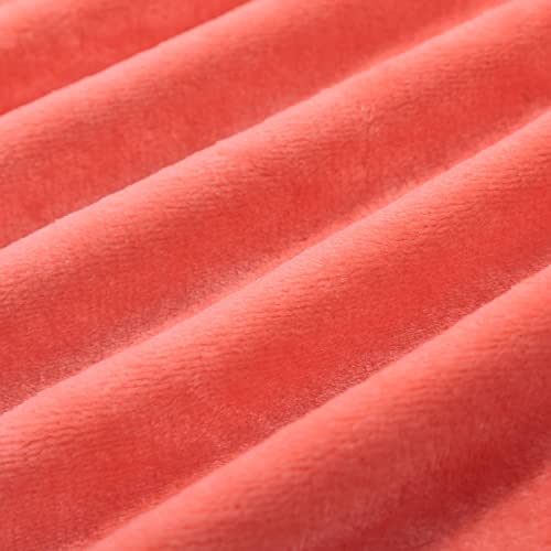 Image of NANPIPER Fleece Blankets, Super Soft Flannel King Size Blanket for Bed, Luxury Cozy Microfiber Plush Fuzzy Blanket,Living Coral