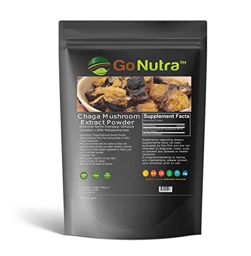 Chaga Mushroom Powder | Chaga Extract 30% Polysaccharides, Chaga Superfood, 4 oz. (113 Grams) Non - GMO & Vegan Friendly