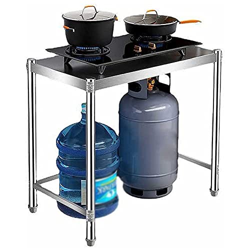 Heavy Duty Commercial Kitchen Table, Stainless Steel Table Gas Stove Frame for Prep & Work Catering Table ?for Restaurant,Home,Kitchen and Hotel (Color : Silver, Size : 100x30x80cm)