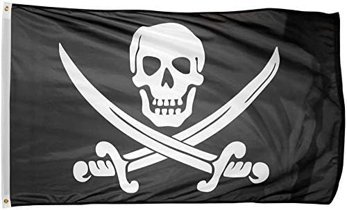 Time Roaming 3x5 Ft Pirate Jack Rackham Polyester Flag with Brass Grommets