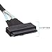 10Gtek Mini SAS SFF-8643 to U.2 SFF-8639 Cable, PCIe 4.0 X4 85 Ohm with 15-Pin SATA Power for NVMe SSD Hot-Swap, 0.5m/1.6ft