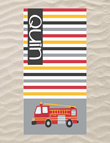 Fire Truck Beach Towel, Personalized Beach Towel Kids, Fire Truck Stuff Kids, Fire Truck Kids Beach Towel, Cute Truck Gifts, Custom Beach Towel, Microfiber Beach Towel 60X30 Inch #TOP5