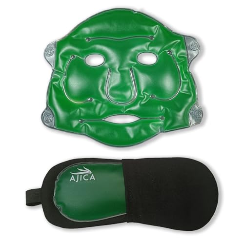 Image of Aqua Ice Face & Eye Cooling Gel Pad and Aloe Vera Gel Mask Ice Pack for Face and Eye Patches Remove Dark Circles, Fatigue Cool Eyes Patch Pads Eye Care | Facial Skin Refresh Face Mask for Hot & Cold Therapy (Aloe Face Mask, Aloe Eye Cooling Pad)