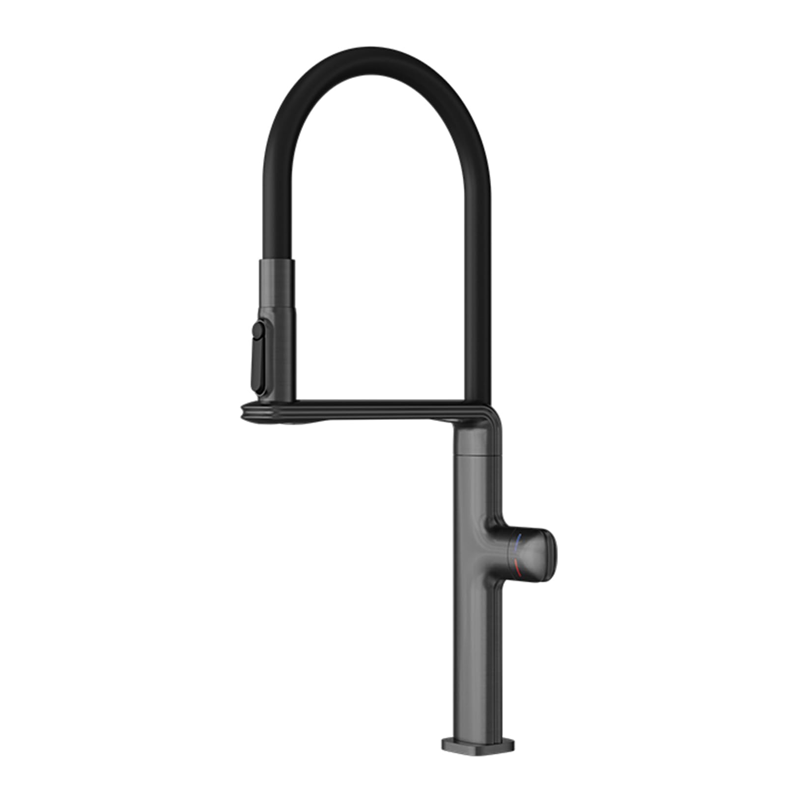 Rubinetti per Cucina e Bagno, Miscelatore per lavello a 3 Vie, Girevole, monoforo, in Ottone, per Acqua Calda e Fredda, Colore Grigio