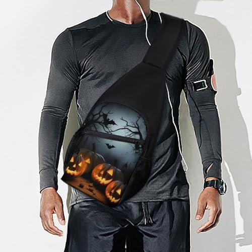 Mochila de un solo hombro Halloween con calabazas miniatura 7