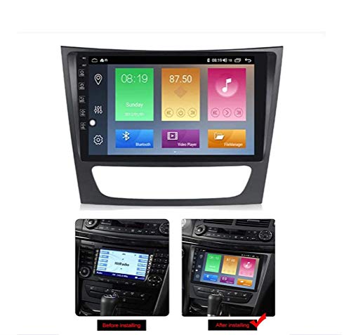 Navigationsgerät für Benz E-Class W211 2002-2008, 9 Inch Navigationssystem Android 10.0 Unterstützt Geteilter Split-Screen / 7
