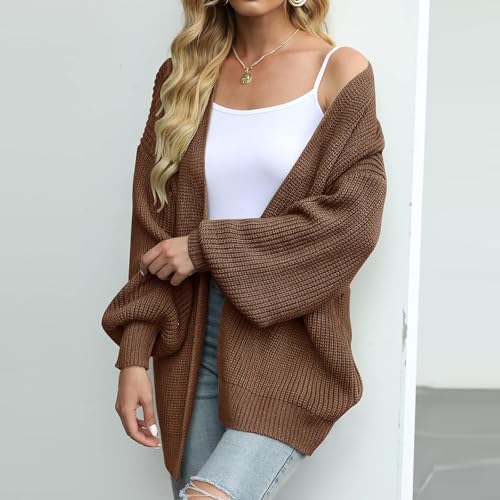 Knit Cardigans for Women Trendy Oversized Sweater Open Front Chunky Cardigan Sweater Cute Comfy Fall Sweaters Y2k Clothes2