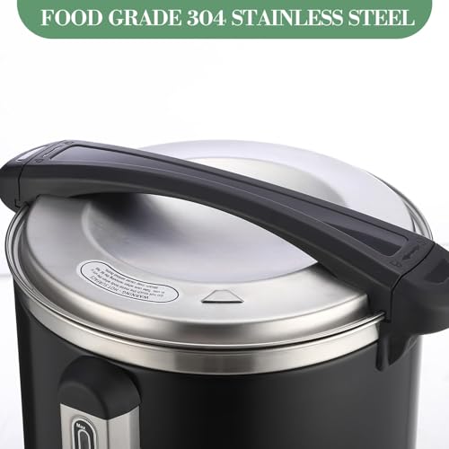 Image of 100-Cup (14L) Commercial Coffee Urn - Stainless Steel Electric Hot Beverage Dispenser with Fast Brew & Double-Wall Insulation, Easy to Clean for Large Events, Catering, Churches, and Gatherings