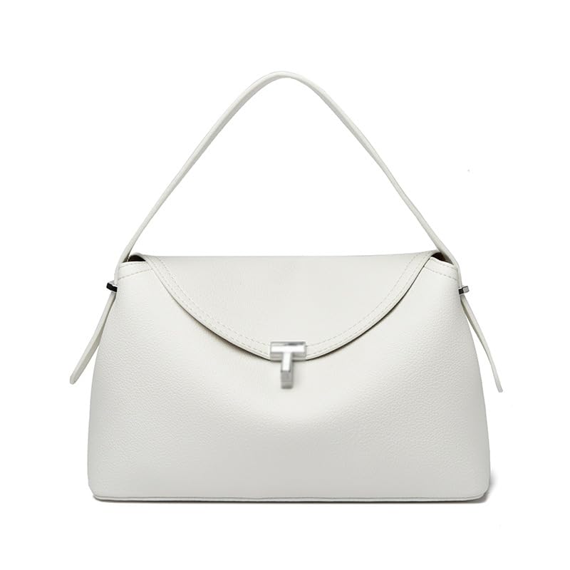 Molodo Women's Minimalist PU Leather Crossbody Bag Metal Buckle Bottom Rivets Large Capacity Commute Handbag