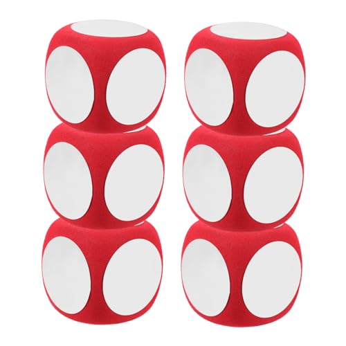 Dés vierge en mousse effaçables HANABASS x6 cubes réutilisables 2.36In