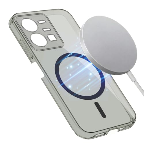 Image of Jkobi Lifetime Anti-Yellow MagSafe Compatible Clear Back Cover Case for Vivo Y22 | Vivo Y22s (Sleek Hard Crystal | Shockproof and Camera Protection)