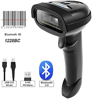 NETUM Bluetooth Barcode Scanner, Compatible with 2.4G Wireless & Bluetooth Function & Wired