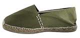 Hecho en España Alpargatas Clásicas Unisex - Lona -Suela de Yute - Tallas 35-46EU (Verde Militar, 43)