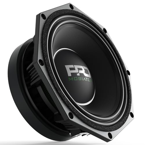 mobiator PRO834MB Loudspeaker - 8 Midbass Aluminum Basket 1400W Max 350W RMS 4 Ohms - Premium Quality Audio Door Speakers for Car or Truck Stereo Sound System (MB-PRO834MB)
