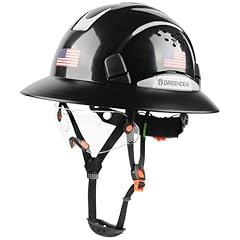 Black Hardhat With Built-In Visor