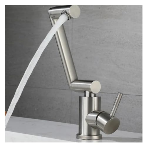 Mitigeur d'Évier de Cuisine Robinet de Salle de Bain Eau Chaude Froide Pivotant