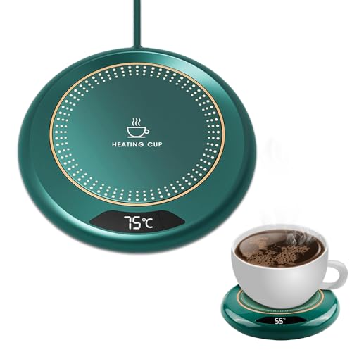 mizikuu Chauffe Tasse à Café USB, Réchauffe Tasse à Café avec 3 Réglages Température Chauffe Boisson Electrique Intelligent Bureau Coussin Chauffant Multifonctionnel Arrêt Automatique Pendant 8 Heures