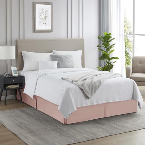 Image of Nestl Peach Beige Twin XL Bed Skirt - Twin XL Size Bed Skirt 14 Inch Drop - Brushed Microfiber Bed Skirts - Hotel Quality Pleated Bed Skirt - Shrinkage & Fade Resistant