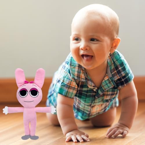 Image of Customized Text Pink Standing Bow Sprunki Plush Toys