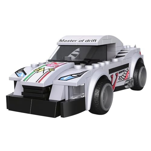 Image of SHAKTISM 10-in-1 Race Car Building Blocks Set, 181+ Pieces, Push n Go Action, Educational DIY Toy for Kids 6+ (DIY Super Car181+PCS)
