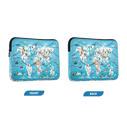 Funda para portátil 13-14 pulgadas con diseño animal miniatura 2