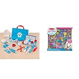 producto 2: KIT PARA HACER JOYAS PARA NIÑOS Y NIÑAS: El set de cuentas Melissa and Doug incluye 220 coloridos corazones de madera y cuentas con temática de mariposa para hacer joyas y 8 cordones de colores, todo ello en una resistente bandeja de madera para guardarlo bien cuando llegue el momento de ordenar