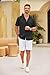 COOFANDY Men's Summer Short Sleeve Shirts Lightweight Linen Beach Shirt Casual Button Down Shirts (Black, Medium)