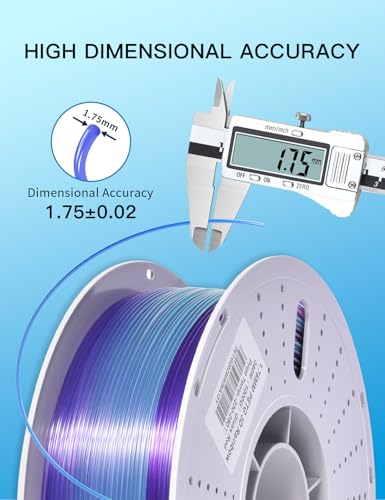 Image of PINBALL PETG Rainbow 3D Printer Filament 1.75mm, Multicolor Translucent PETG Filament, Accuracy + /- 0.02 mm, 1kg Spool (2.2lbs), Liuli red