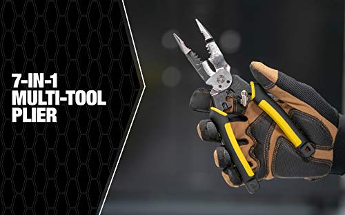 Southwire S7N1Hd 7-In-1 Multi-Tool Plier: Shears 6-32 & 8-32 Bolts, Grips, Strips 10-14 Awg Sol & 12-16 Awg Str, Bolt Spanner, Bolt Shears, Crimper, Reamer; Heavy Duty Forged Steel #TOP1