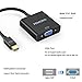 FEMORO Mini DisplayPort to VGA Adapter 2 Pack, Mini Display Port DP to VGA Cable Converter Male to Female (Thunderbolt and Thunderbolt 2 Port Compatible) Black