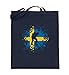 Generisch Bolsa de yute para hockey sobre hielo de Suecia | SE Eissport bandera de país Splash bolsa de algodón, color Azul, talla 38cm-42cm