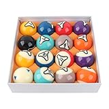 Jeu de boules de billard Équilibre précis et roulement fluide : chaque boule de billard est pondérée et équilibrée avec précision pour garantir un roulement en douceur sur la table, réduisant la déviation et améliorant la précision et le contrôle des tirs pour une meilleure expérience de jeu.