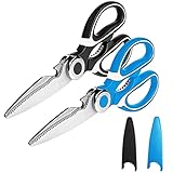 Kitchen Shears,2-Pack Kitchen Scissors Heavy Duty Meat Scissors, Dishwasher Safe Cooking Scissors, Multipurpose Stainless Steel Sharp Utility Food Scissors.