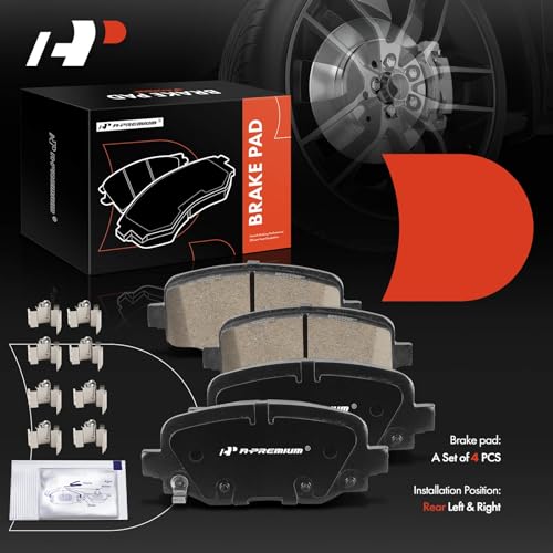 A-Premium Rear Ceramic Brake Pads Set Compatible with Jeep KJ/KK/KL Series Cherokee 2014-2021 & Chrysler 200 2015-2017, 4-Pack by A-Premium - Image 6