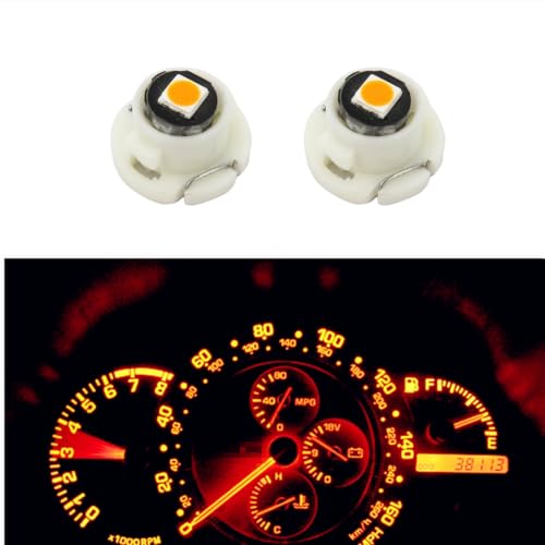 Image of WLJH Extremely Bright Yellow Dash Instrument Cluster Panel Gauge Bulbs + Climate Control Lights + Clock Light Led Kits for Lexus IS300 2001-2005, Pack of 12 | 3030 SMD, Dimmable, 360 Illumination, Warm Amber Light, Gauge Backlight, Climate Panel Light, Time Display, 12-Pack