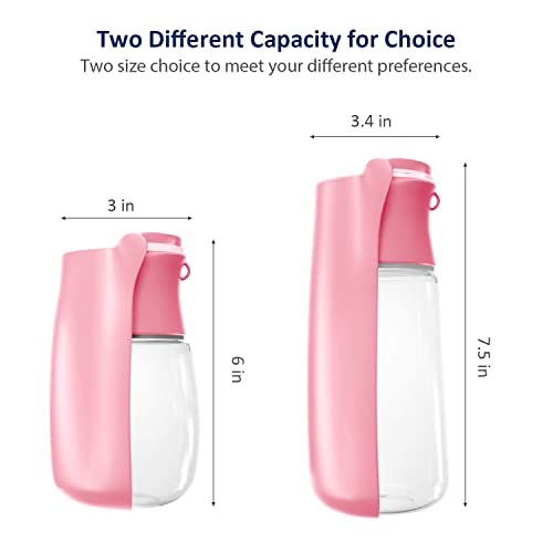 Image of WePet Foldable Portable Dog Water Bottle Puppy Water Dispenser with Drinking Feeder, 19 OZ, High-Temperature Resistant Leak Proof for Pets Outdoor Walking, Hiking, Travel, Food Grade Plastic BPA Free