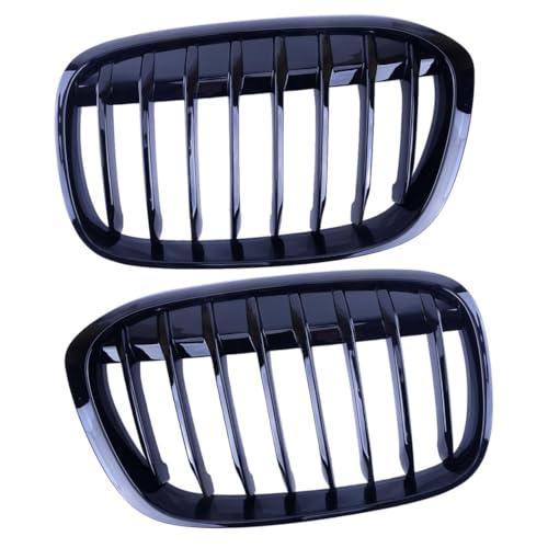 Calandres de capot supérieur pour BMW X1 F49 F48 2016-2019 paire de grilles noir ABS