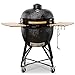Produktbild Kamado Bono Grande Limited BBQ Grill und 12 zusätzliches Grillzubehör, Gratis Weihnachtsgeschenke  Schwarzer Kamado-Grill  Keramikgrills für den Außenbereich  Perfekt für BBQ und Grillen, Ø 64cm