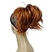 Lydell Adjustable Messy Style Ponytail Hair Extension Synthetic Hair-Piece with Jaw Claw Amzing Shape For You (130A Copper Red)
